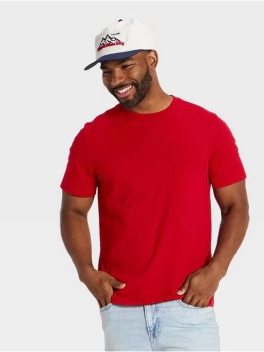 NWT Goodfellows -Men's Classic Crew Neck T-Shirt - Red - Medium